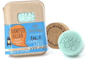 Shampoo solido con custodia da viaggio
