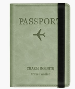 Porta passaporto verde