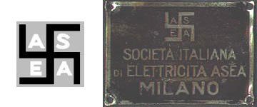 Logo Società Elettrica italiana con Svastica